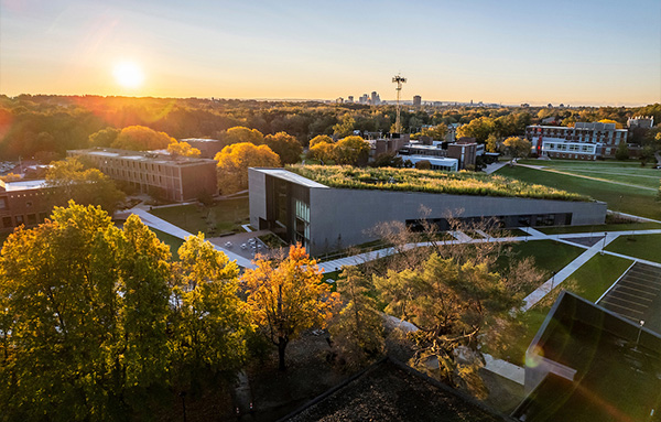 Ariel view of campus