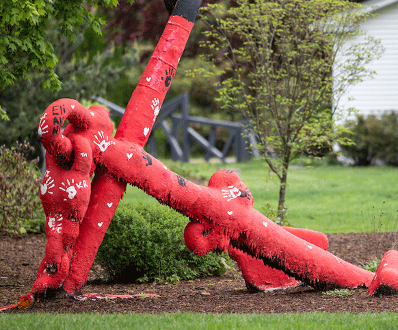 a photo of the painted anchor