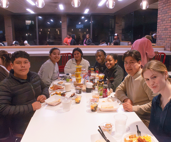 Students at midnight breakfast