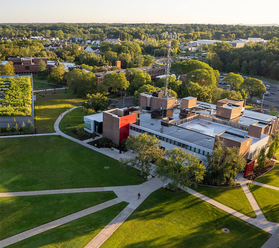 Students walking on campus