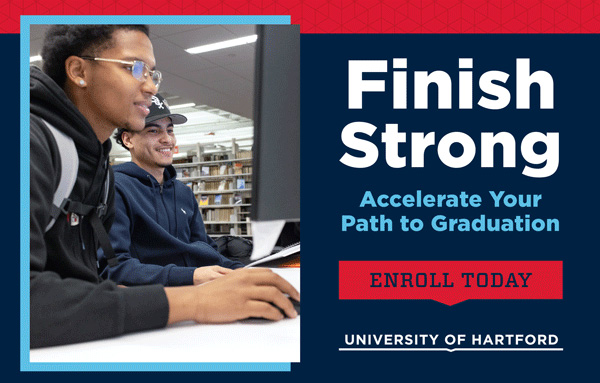photo with caption: finish strong--accelerate your path to graduation.
