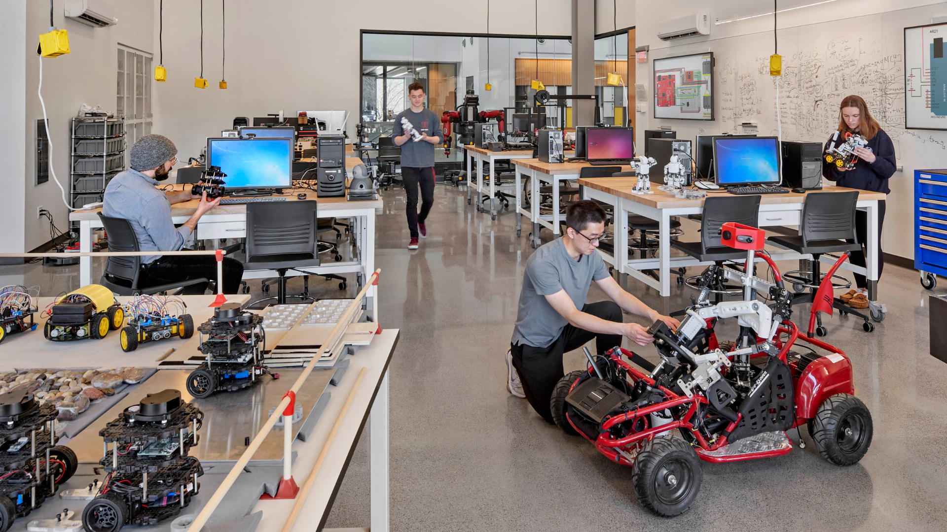 Professor Slaboch with students
