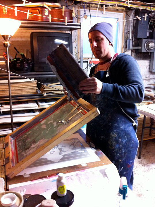 Chris Speakman in the art studio