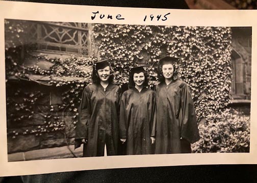 Louise Lostocco '45 graduation