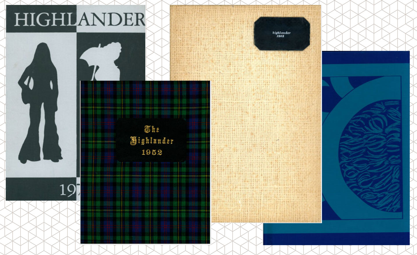 HCW Yearbook covers over the years.