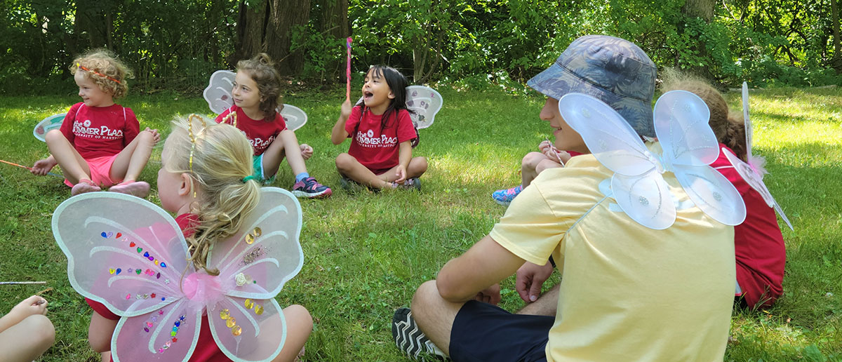 campers making silly faces