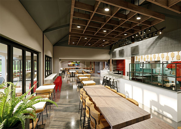 Interior rendering of The Landing