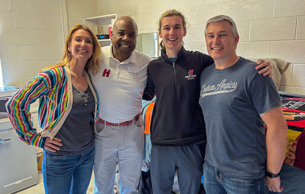 President Ward and family at move in