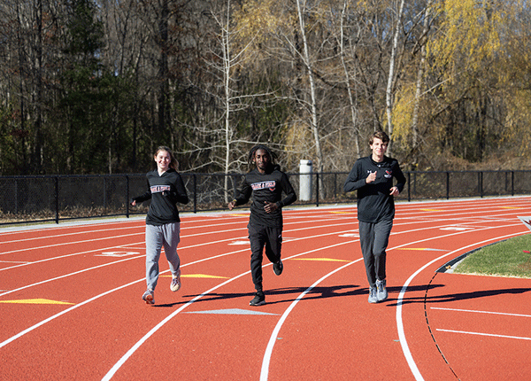 students on the grant family track