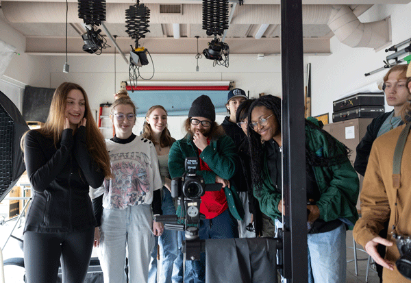 students in photography class