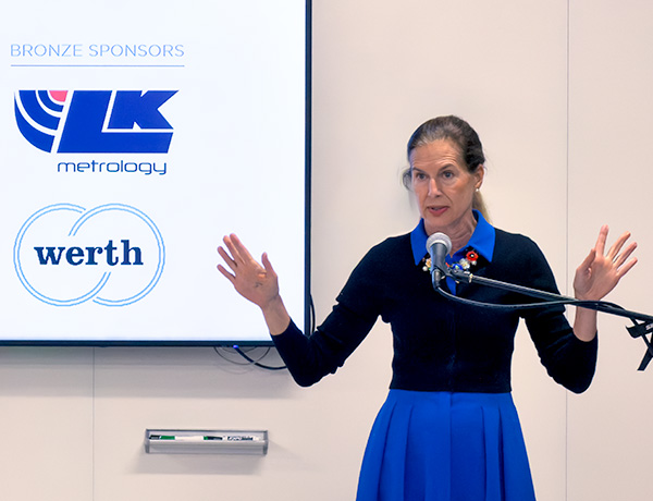 woman at podium