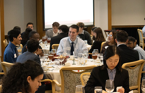 Students at the Annual Etiquette Dinner