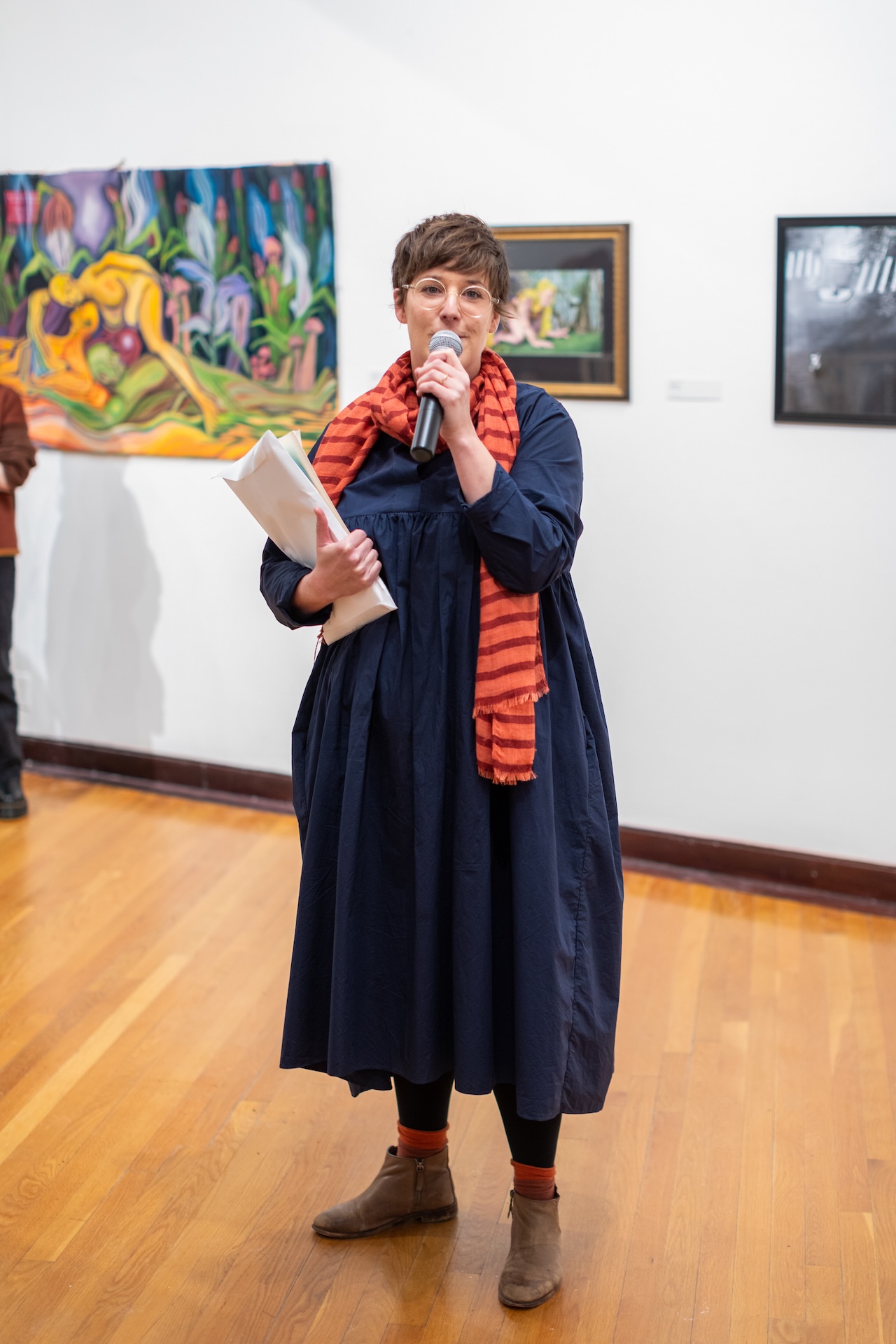 Carrie Cushman at Goldfarb Exhibition Opening