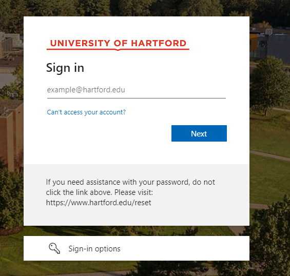 Self-Service Sign On Changes - University of Hartford